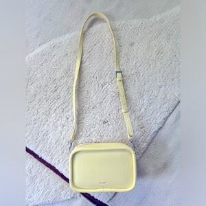 Anthropologie Pixie Mood Vegan Leather Butter Sunny Yellow Crossbody Bag Small